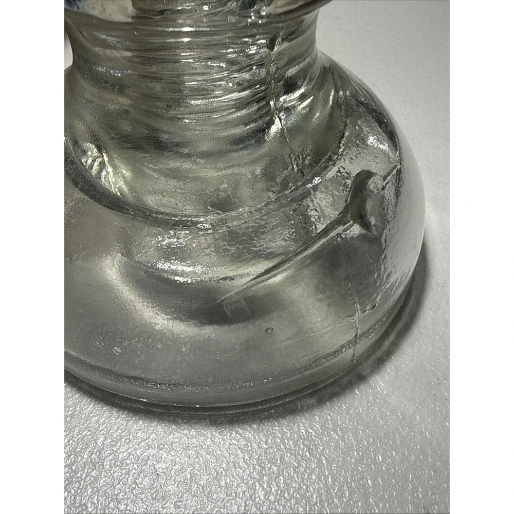 Hemingray D-514 Large‎ Petticoat Clear Glass Saddle Insulator (has Crack)